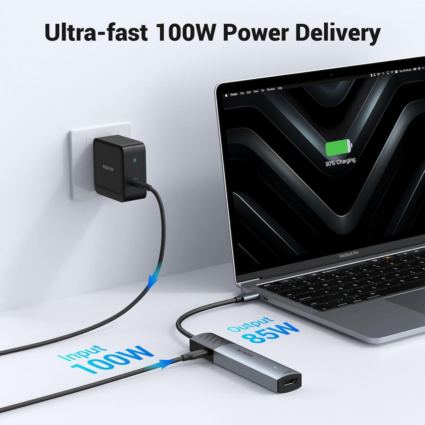 USB C Hub, 5 in 1 USB Cmultiport Adapter 8K HDMI(DP1.4 with DSC), 100W PD, 3 USB-A Data Ports, USBC Dongle for Macbook Pro/Air, Ipad Pro, Imac, Iphone 15 Pro/Pro Max,Xps, Dell, Lenovo