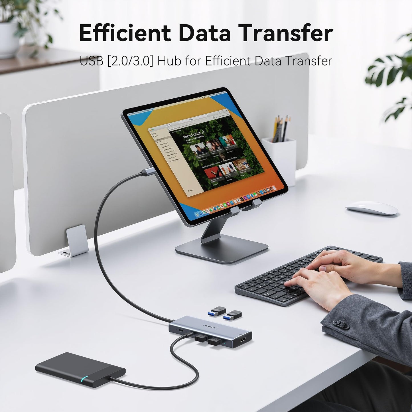USB C Hub Multiport Adapter for Macbook Pro/Air, 9 in 1 USB C Dongle Dock Mac...