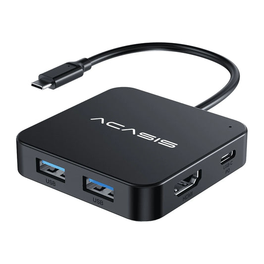 USB-C Hub 6-In-1 Multi-Port Adapter with 4K HDMI, 100W Power Supply | 3 USB-A 3.