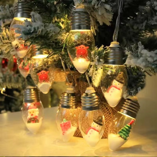 Christmas Small Bulb Light String Christmas Decoration LED Light String Santa Claus Snowman Christmas Tree