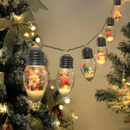 Christmas Small Bulb Light String Christmas Decoration LED Light String Santa Claus Snowman Christmas Tree