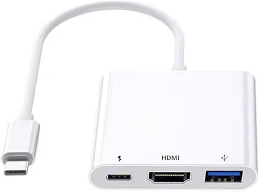 USB C to HDMI Multiport Adapter, USB C Digital AV Adapter for Iphone 15, Multipo