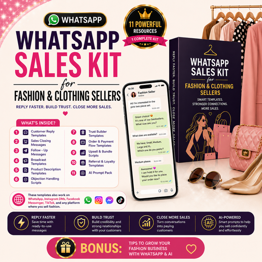 WhatsApp Sales Kit for Fashion & Clothing Sellers