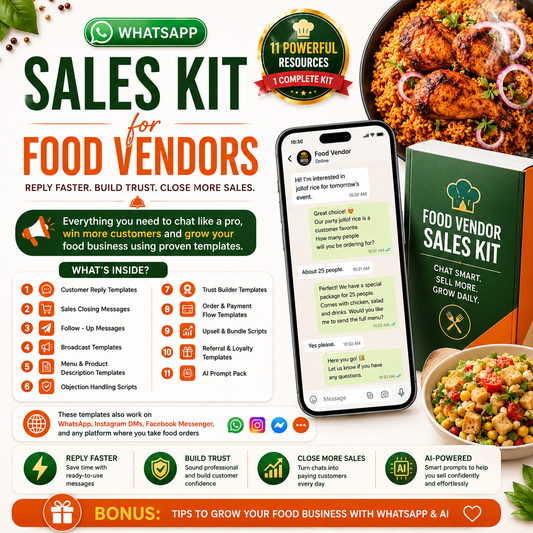 WhatsApp Sales Kit for Food Vendors