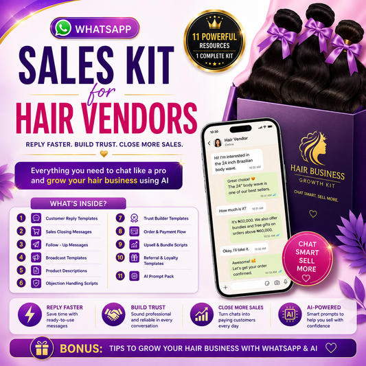 WhatsApp Sales Kit for Hair Vendors