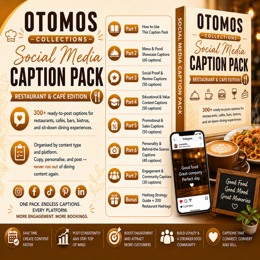 Social Media Caption Pack — Restaurant & Café Edition