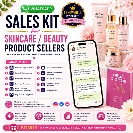 WhatsApp Sales Kit for Skincare & Beauty Sellers