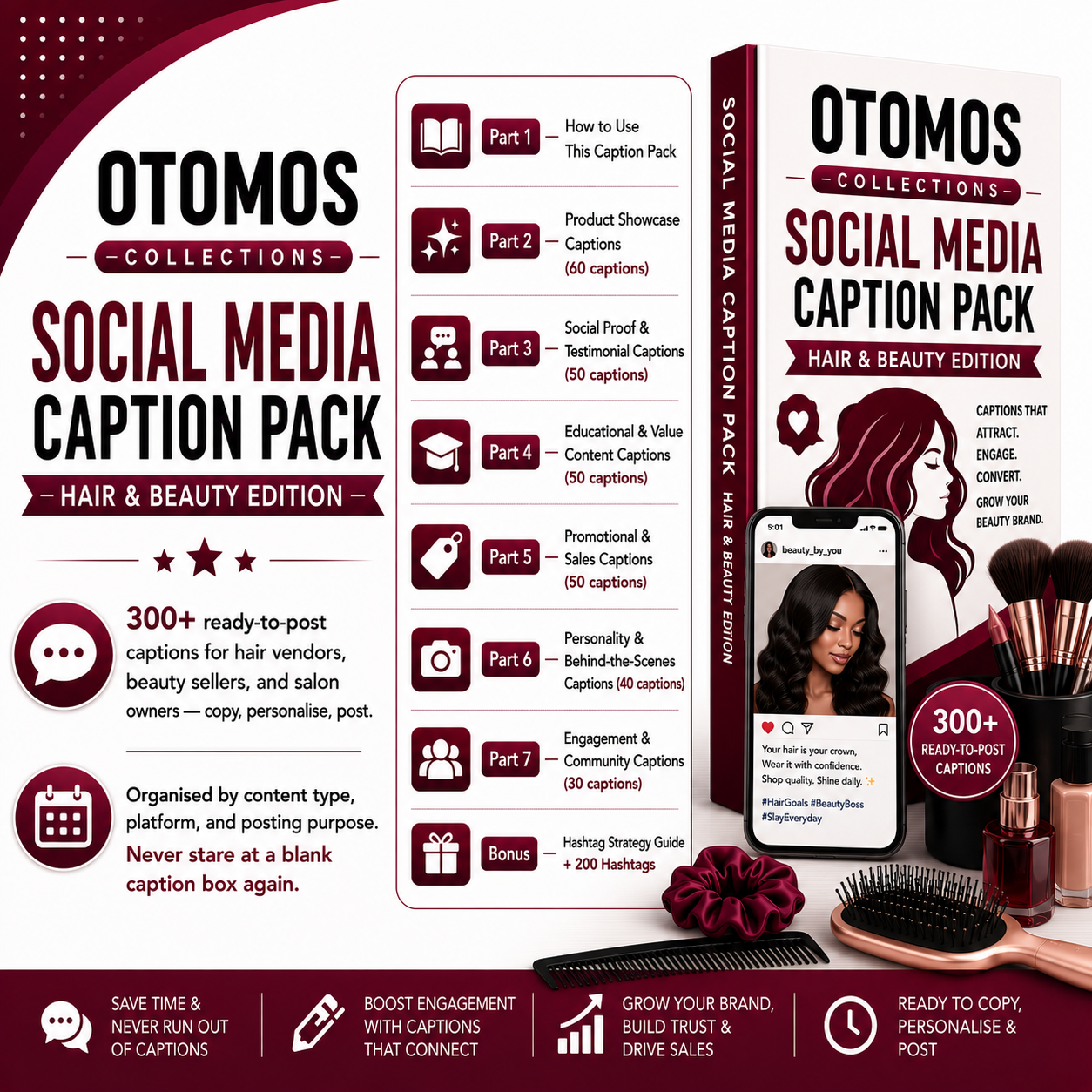 Social Media Caption Pack – Hair & Beauty Edition