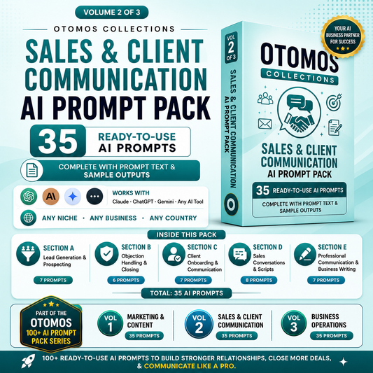 Sales & Client Communication AI Prompt Pack – Vol 2 of 3