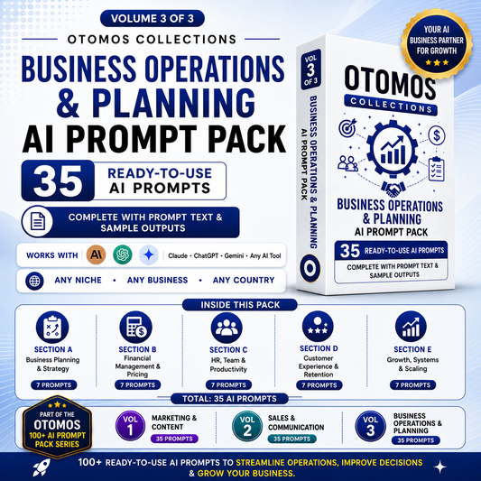 Business Operations & Planning AI Prompt Pack – Vol 3 of 3