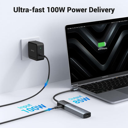 USB C Hub, 5 in 1 USB Cmultiport Adapter 8K HDMI(DP1.4 with DSC), 100W PD, 3 USB-A Data Ports, USBC Dongle for Macbook Pro/Air, Ipad Pro, Imac, Iphone 15 Pro/Pro Max,Xps, Dell, Lenovo