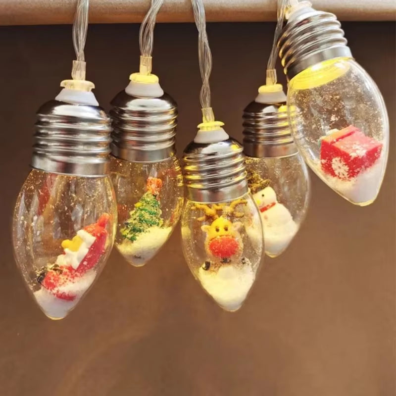 Christmas Small Bulb Light String Christmas Decoration LED Light String Santa Claus Snowman Christmas Tree