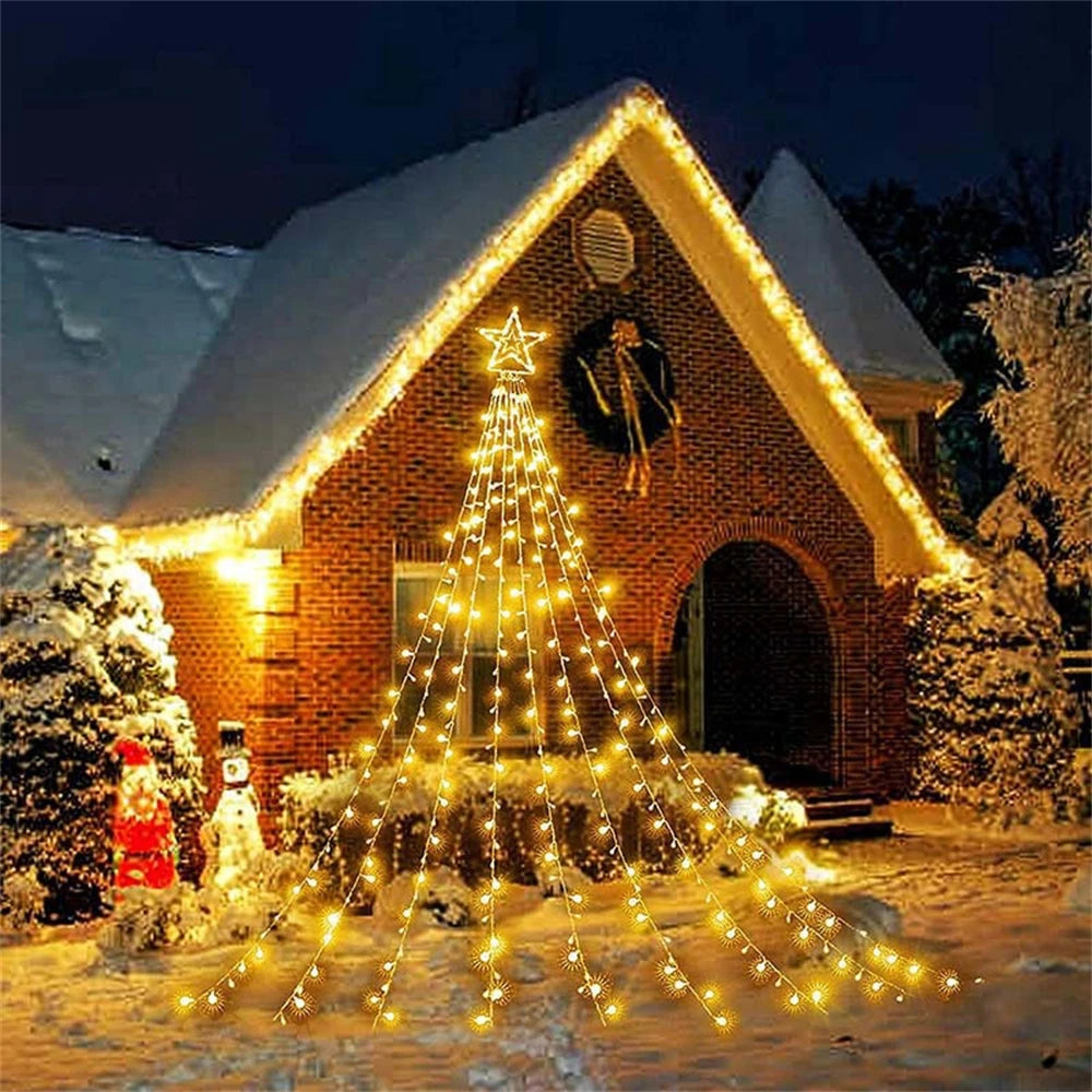 LED String Lights Waterfall Meteor Lights Christmas Lights Wedding Garden Christmas Decoration Outdoor Holiday Decoration